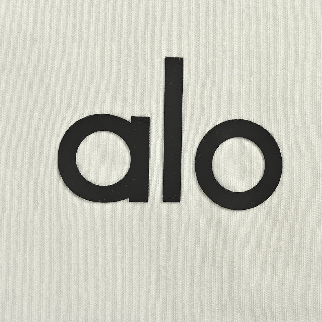 ALO Yoga T-Shirt 026 - Cream / Black - view 4