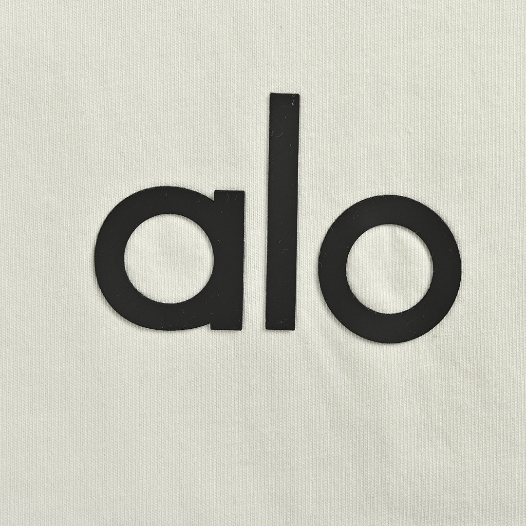 ALO Yoga T-Shirt 026 - Cream / Black - view 4