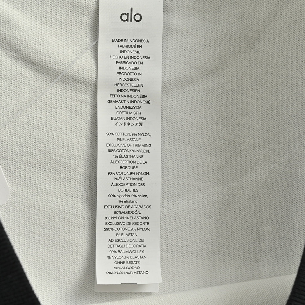 ALO Yoga T-Shirt 026 - Cream / Black - view 5