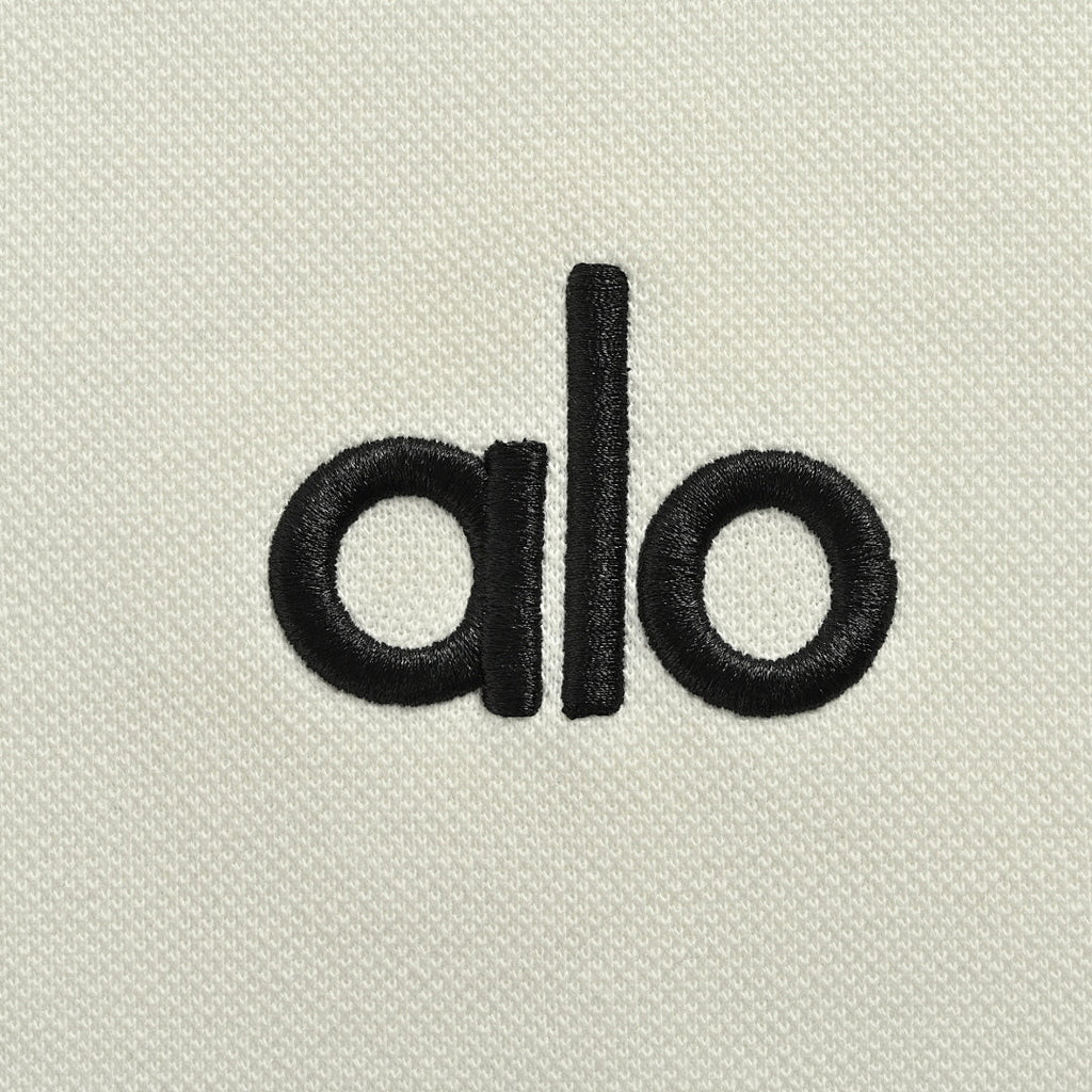 ALO Yoga Long-Sleeve Polo 018 - Cream - view 3
