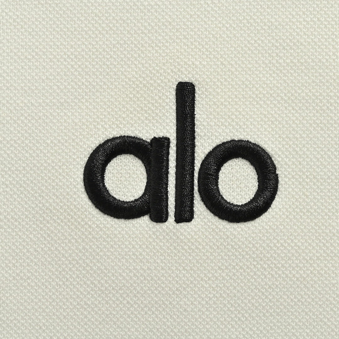 ALO Yoga Long-Sleeve Polo 018 - Cream - view 3