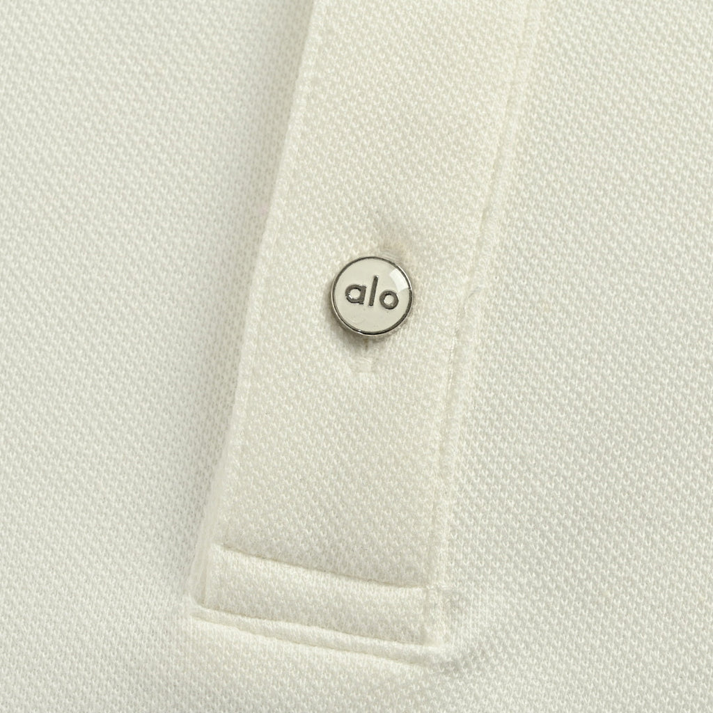 ALO Yoga Long-Sleeve Polo 018 - Cream - view 4