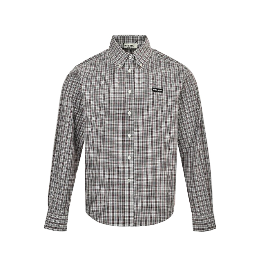 Miu Miu Shirt 180 - Gray Plaid - view 2
