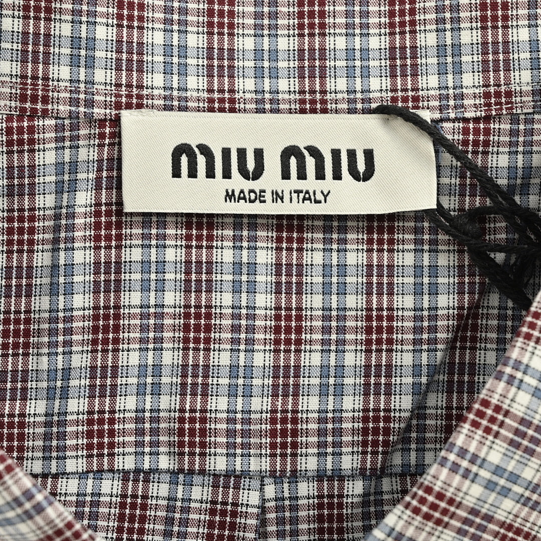 Miu Miu Shirt 180 - Gray Plaid - view 5
