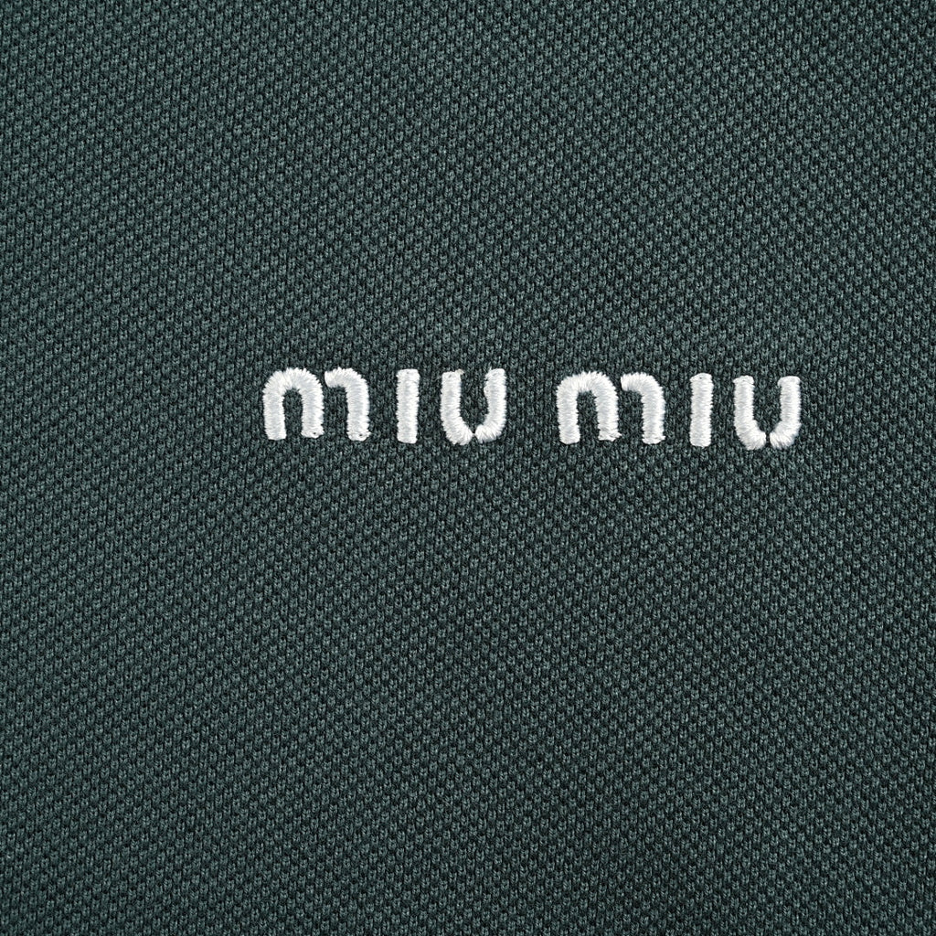 Miu Miu Long-Sleeve Polo 176 - Dark Green - view 4