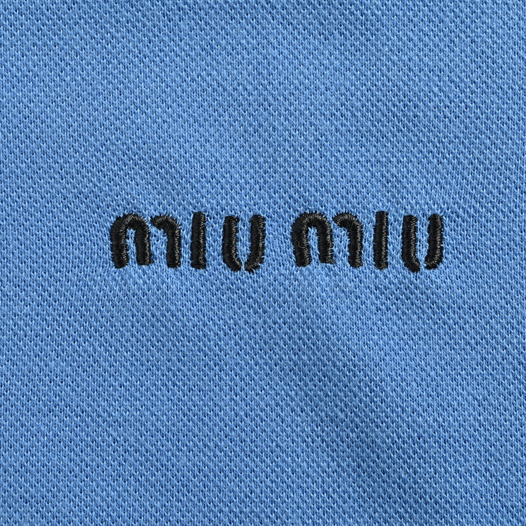 Miu Miu Long-Sleeve Polo 173 - Blue - view 4