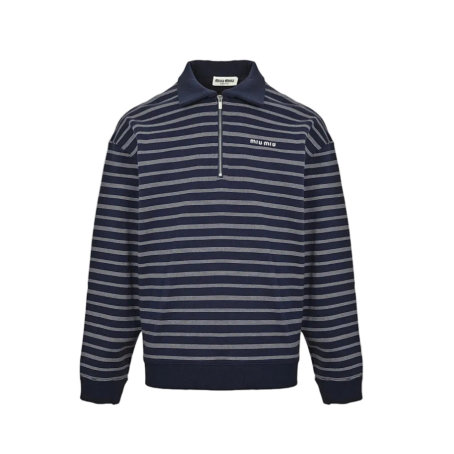 Miu Miu Sweatshirt 171 - Navy / White - view 2