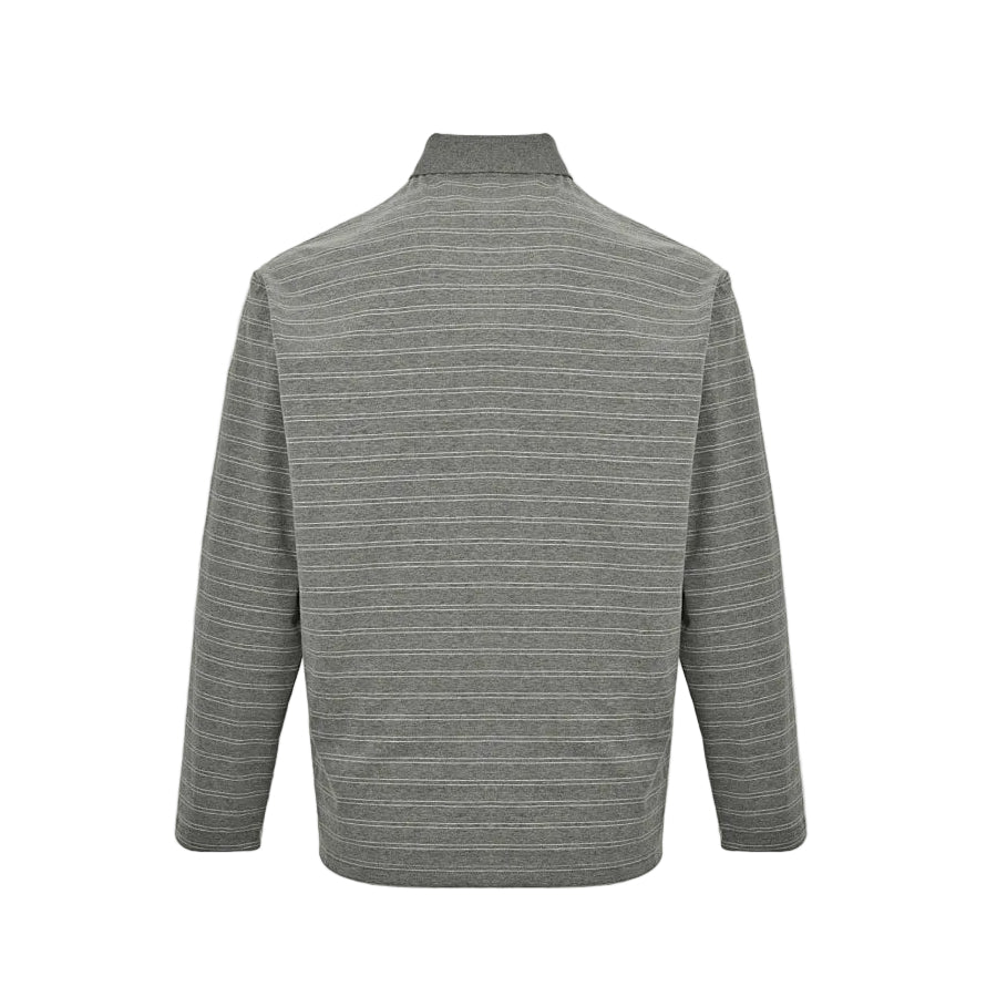 Miu Miu Long-Sleeve Polo 167 - Gray Stripe - view 1
