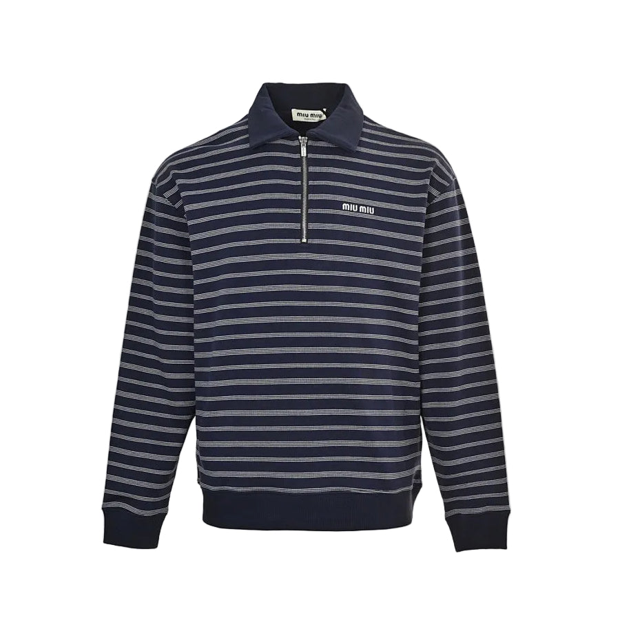 Miu Miu Sweatshirt 161 - Navy / White - view 2