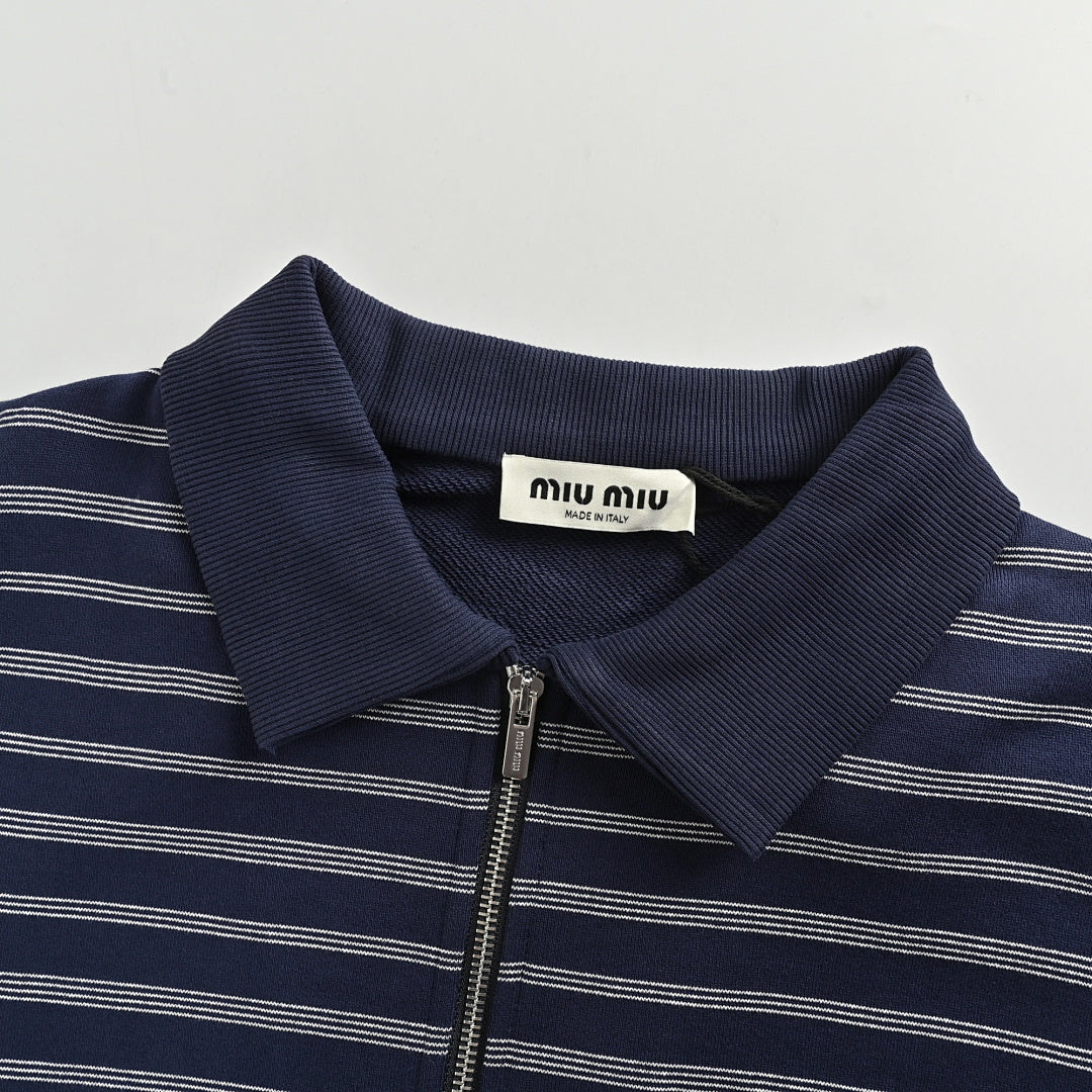 Miu Miu Sweatshirt 161 - Navy / White - view 6