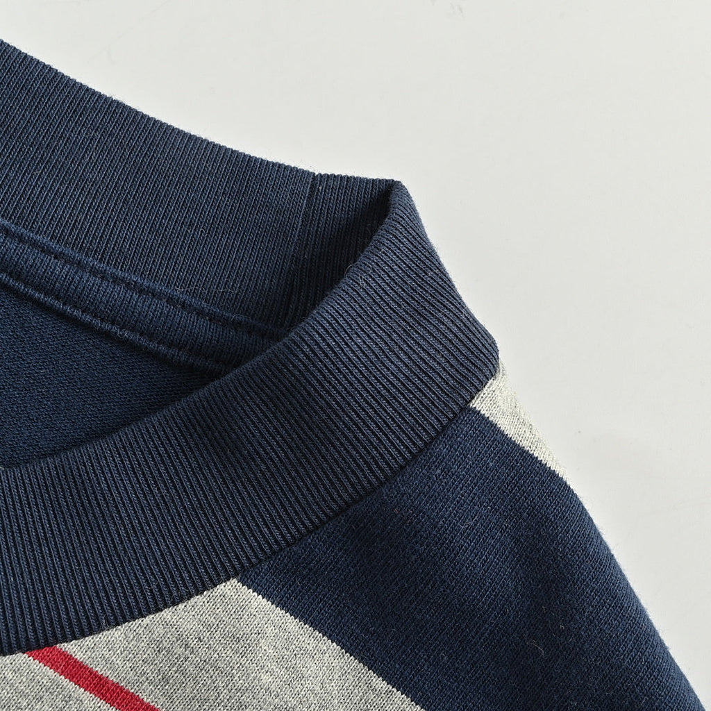 Miu Miu Long-Sleeve T-Shirt 159 - Navy / Beige / Pink - view 6