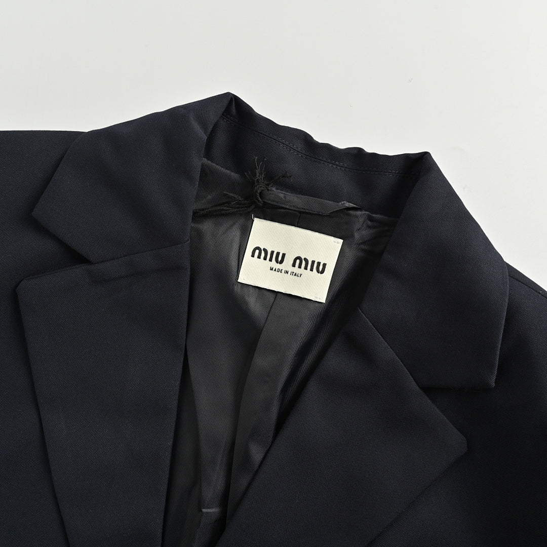Miu Miu Jacket 158 - Navy - view 6