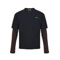 Miu Miu Long-Sleeve T-Shirt 155 - Navy / Brown - view 1