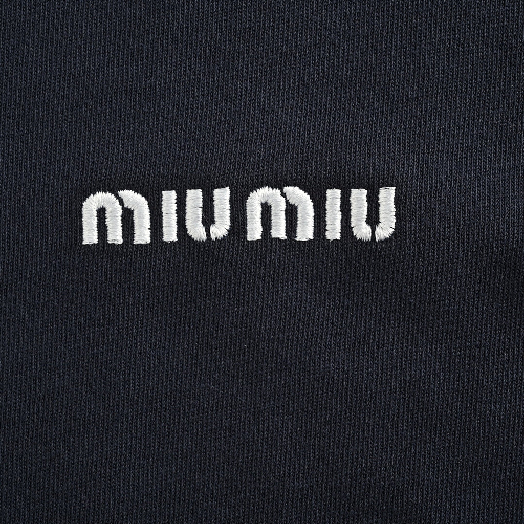 Miu Miu Long-Sleeve T-Shirt 154 - Navy - view 4