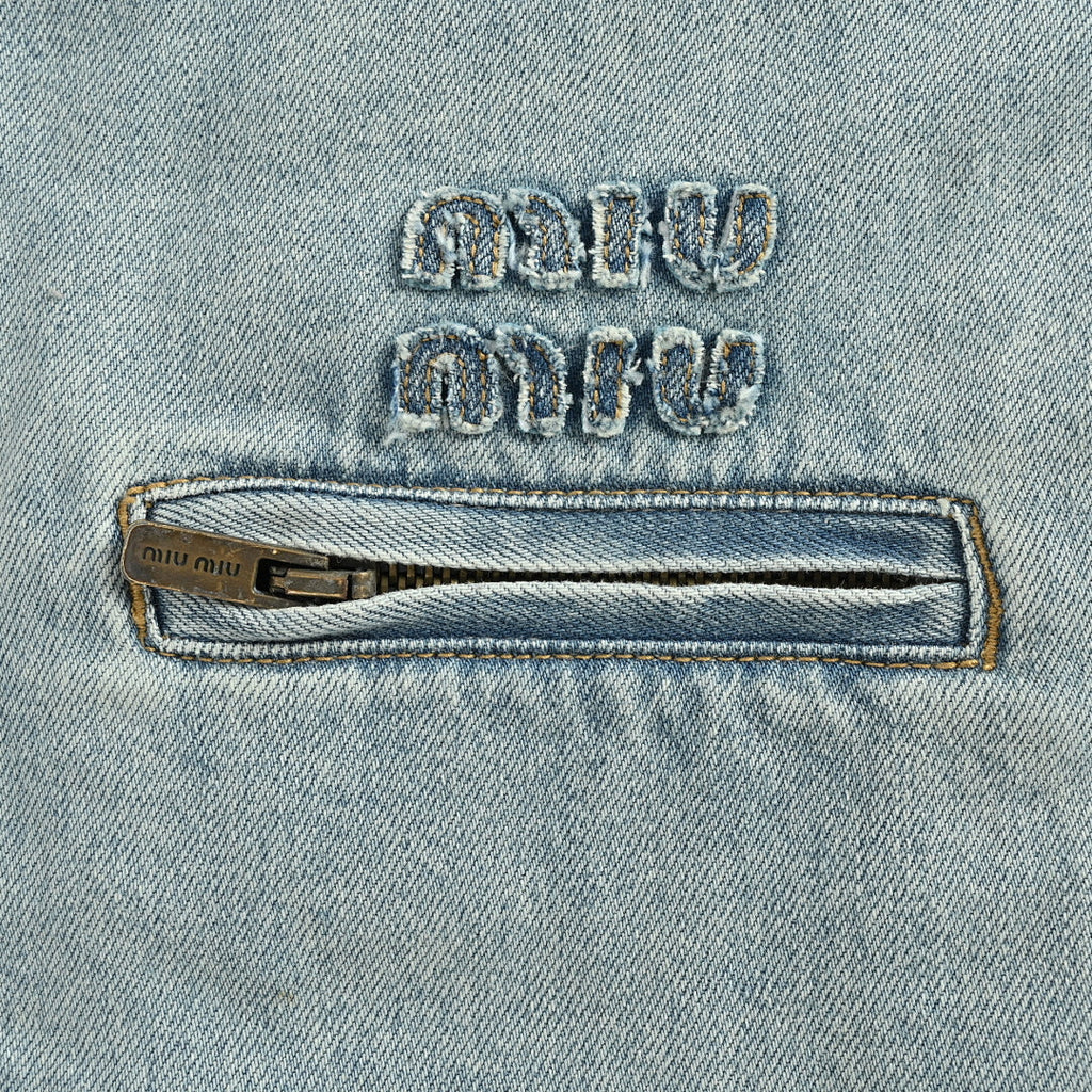 Miu Miu T-Shirt 147 - Light Blue Denim - view 4