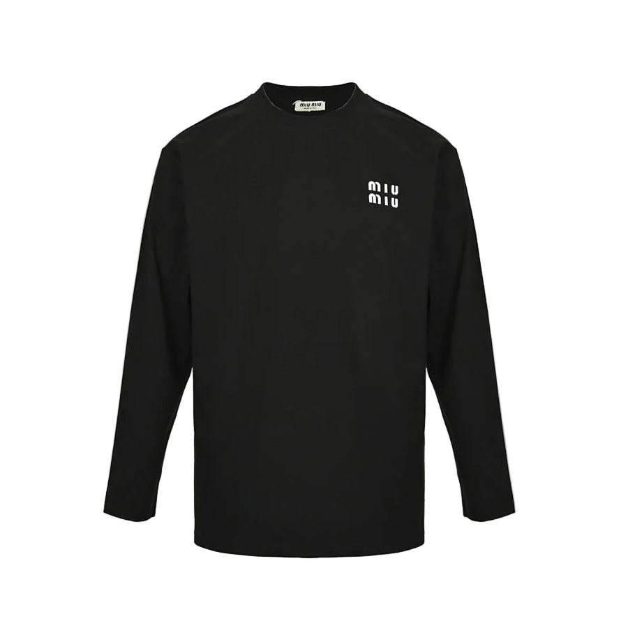 Miu Miu Long-Sleeve T-Shirt 134 - Black - view 17