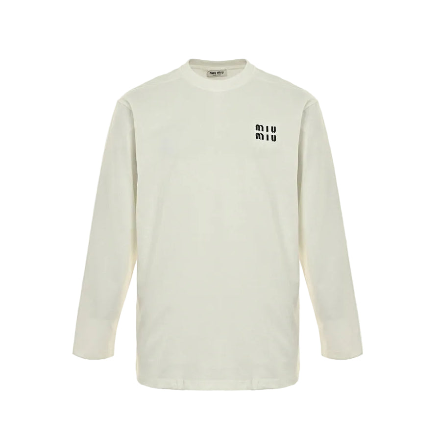 Miu Miu Long-Sleeve T-Shirt 134 - White - view 2