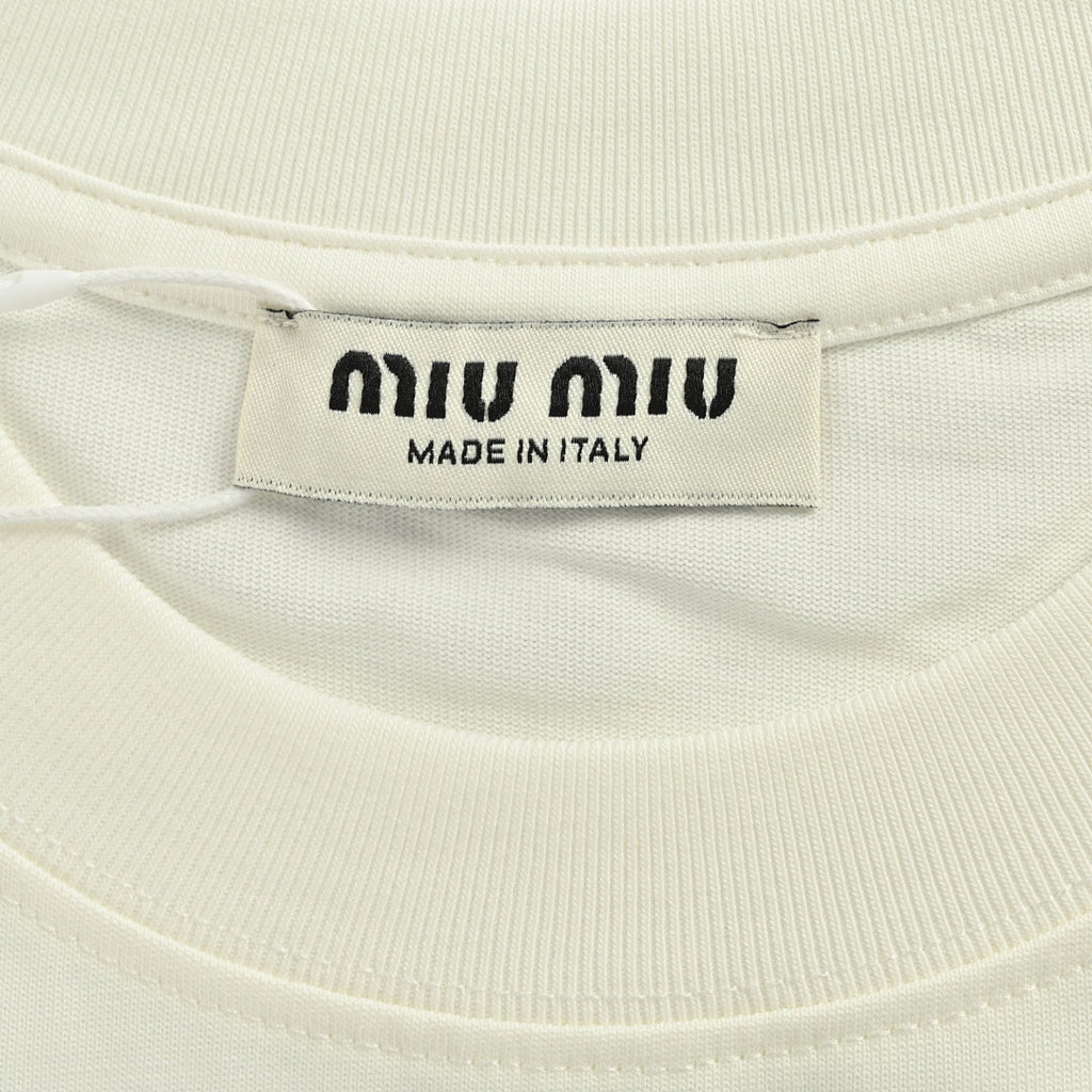 Miu Miu Long-Sleeve T-Shirt 134 - White - view 5