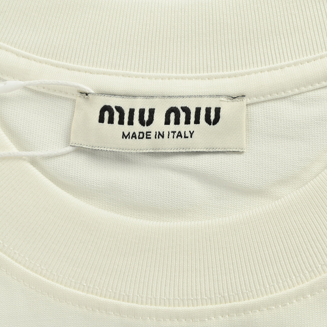 Miu Miu Long-Sleeve T-Shirt 134 - White - view 5