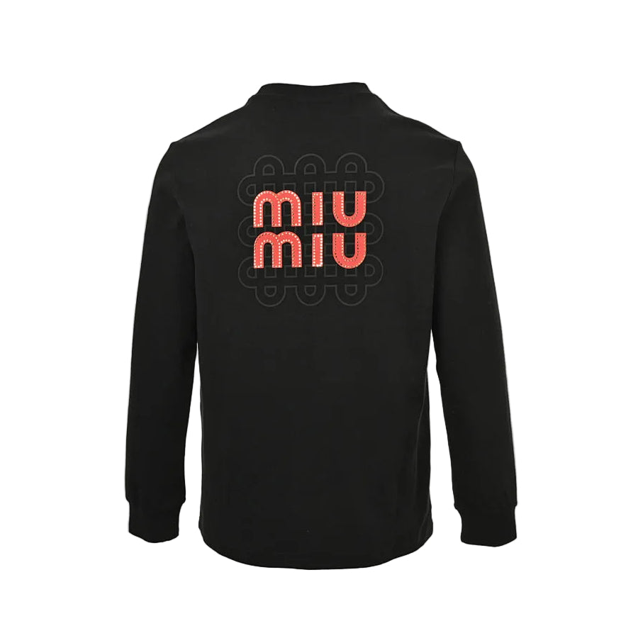 Miu Miu Long-Sleeve T-Shirt 119 - Black / Red - view 1