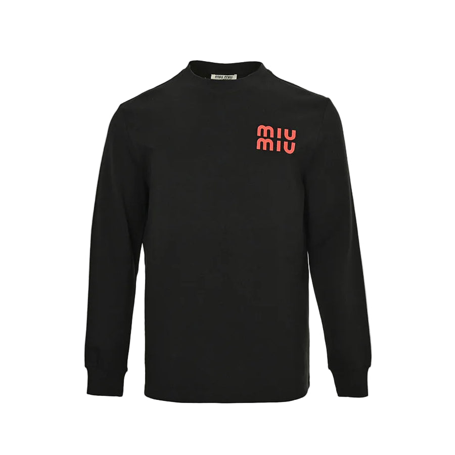 Miu Miu Long-Sleeve T-Shirt 119 - Black / Red - view 2