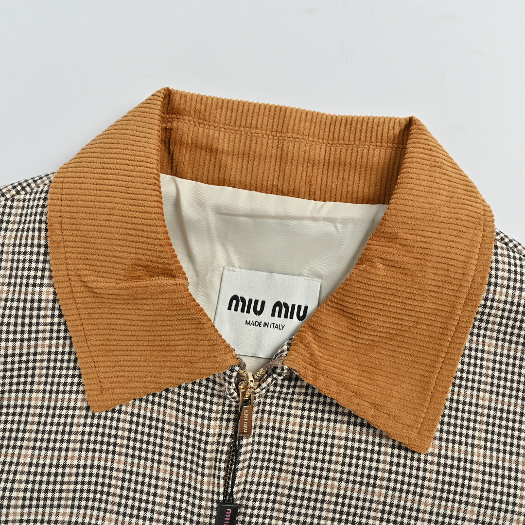 Miu Miu Jacket 102 - Gray Plaid - view 6