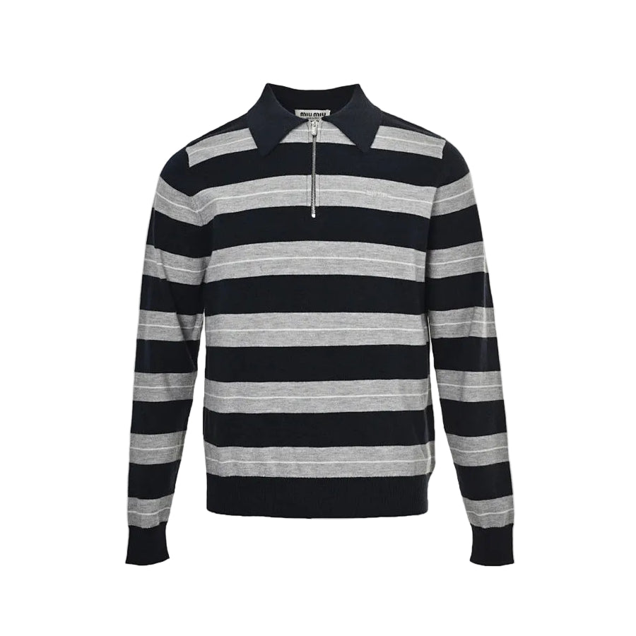 Miu Miu Sweater 100 - Navy / White - view 2
