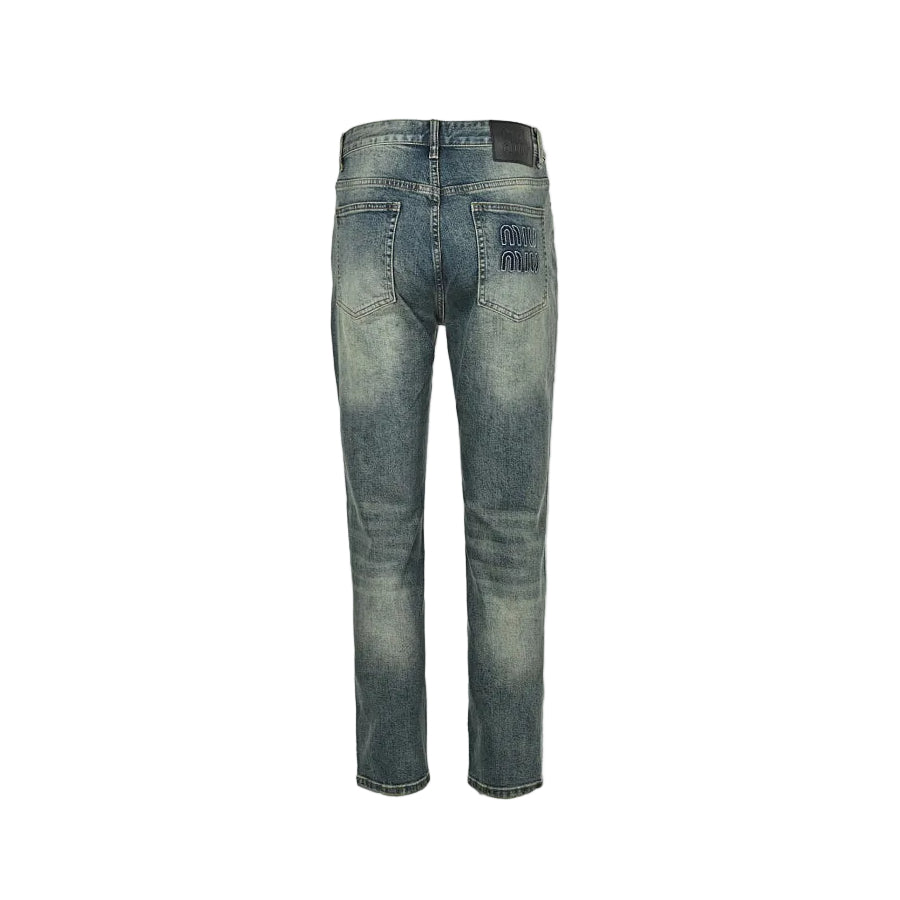 Miu Miu Pants 090 - Gray / Blue - view 16