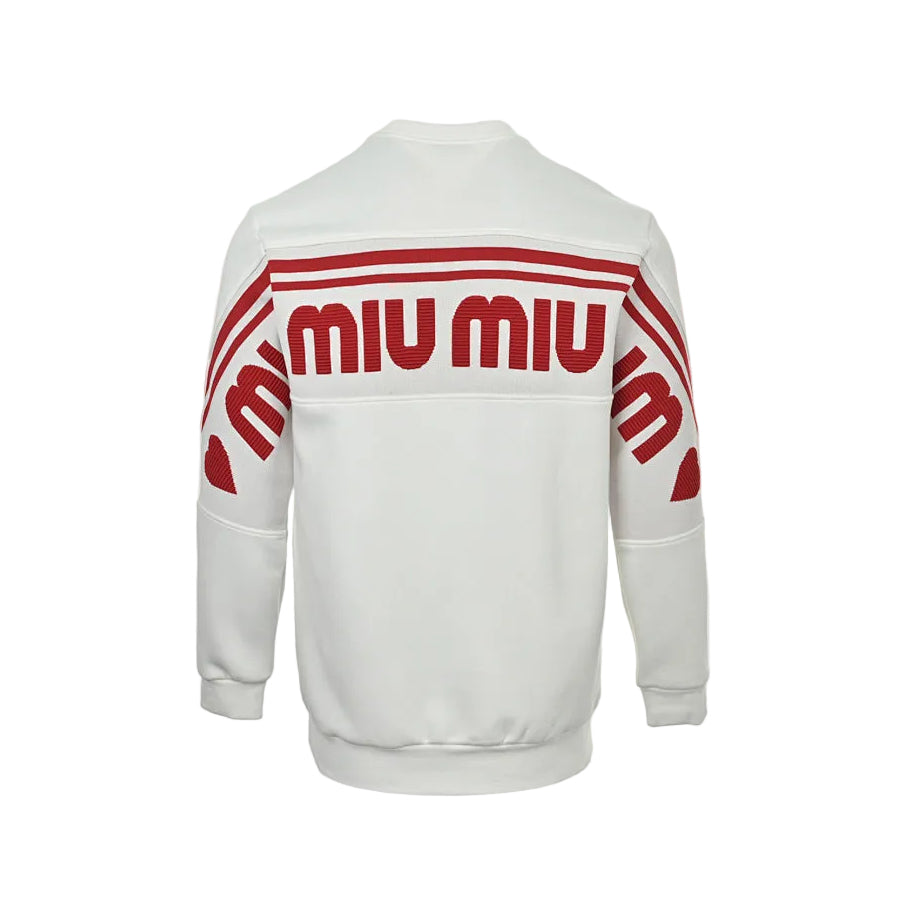 Miu Miu Sweatshirt 078 - White / Red - view 1