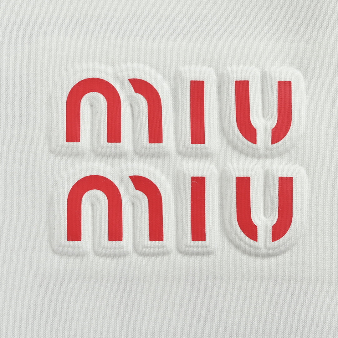 Miu Miu Sweatshirt 078 - White / Red - view 4