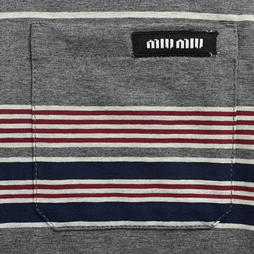 Miu Miu Long-Sleeve T-Shirt 074 - Gray / Pink - view 4