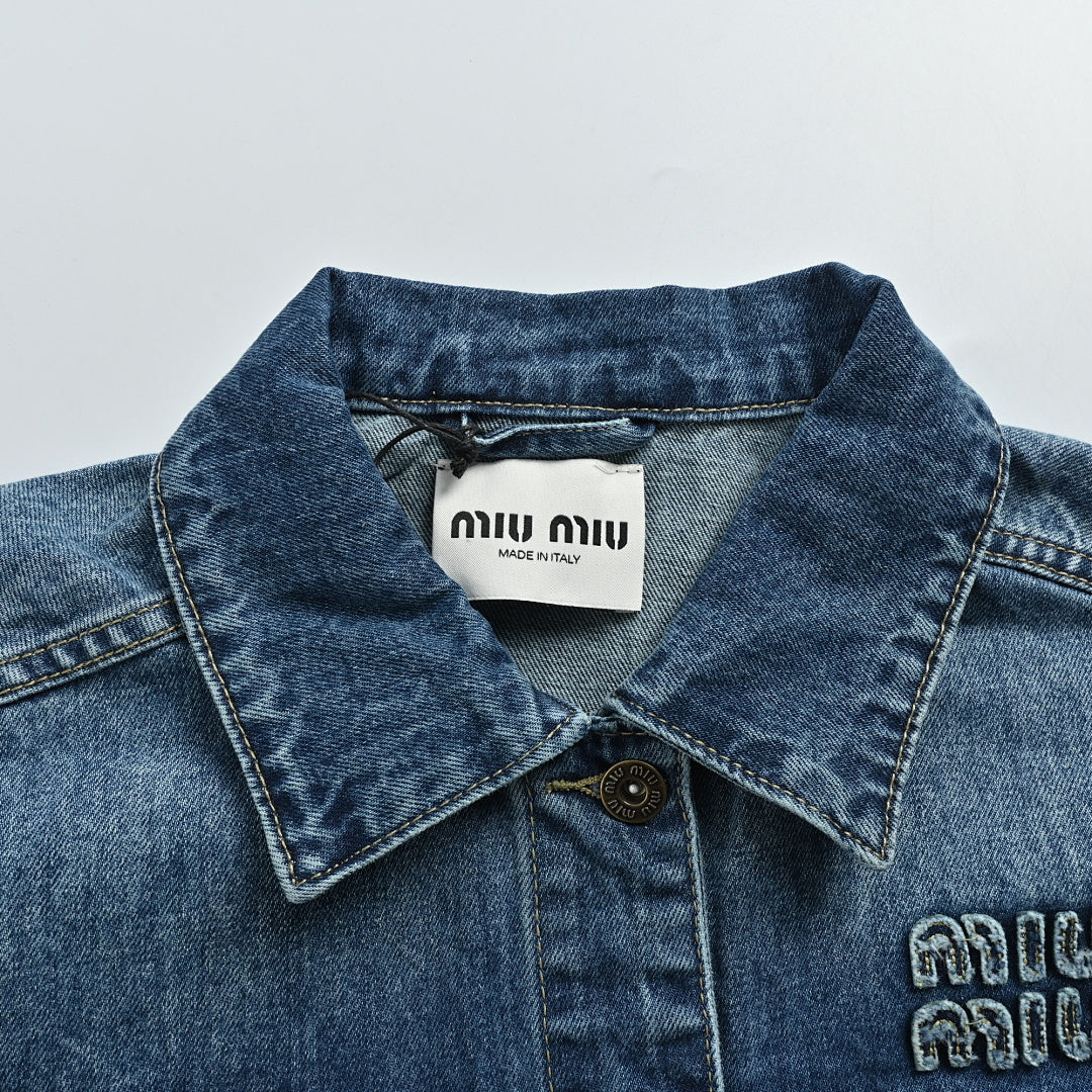 Miu Miu Jacket 073 - Blue Denim - view 6