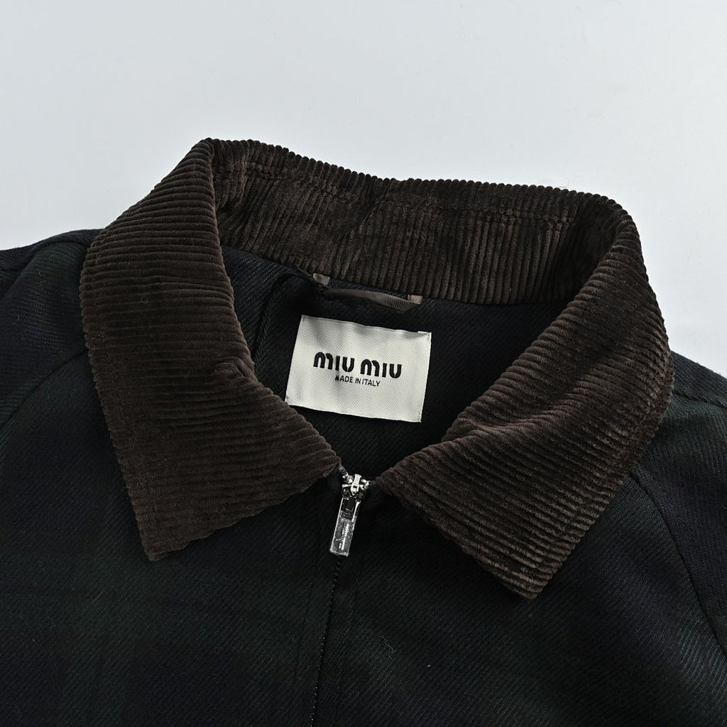 Miu Miu Jacket 063 - Black Plaid - view 6
