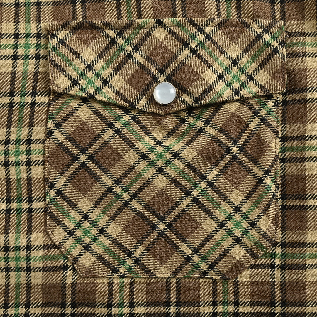 Miu Miu Shirt 059 - Brown Plaid - view 4
