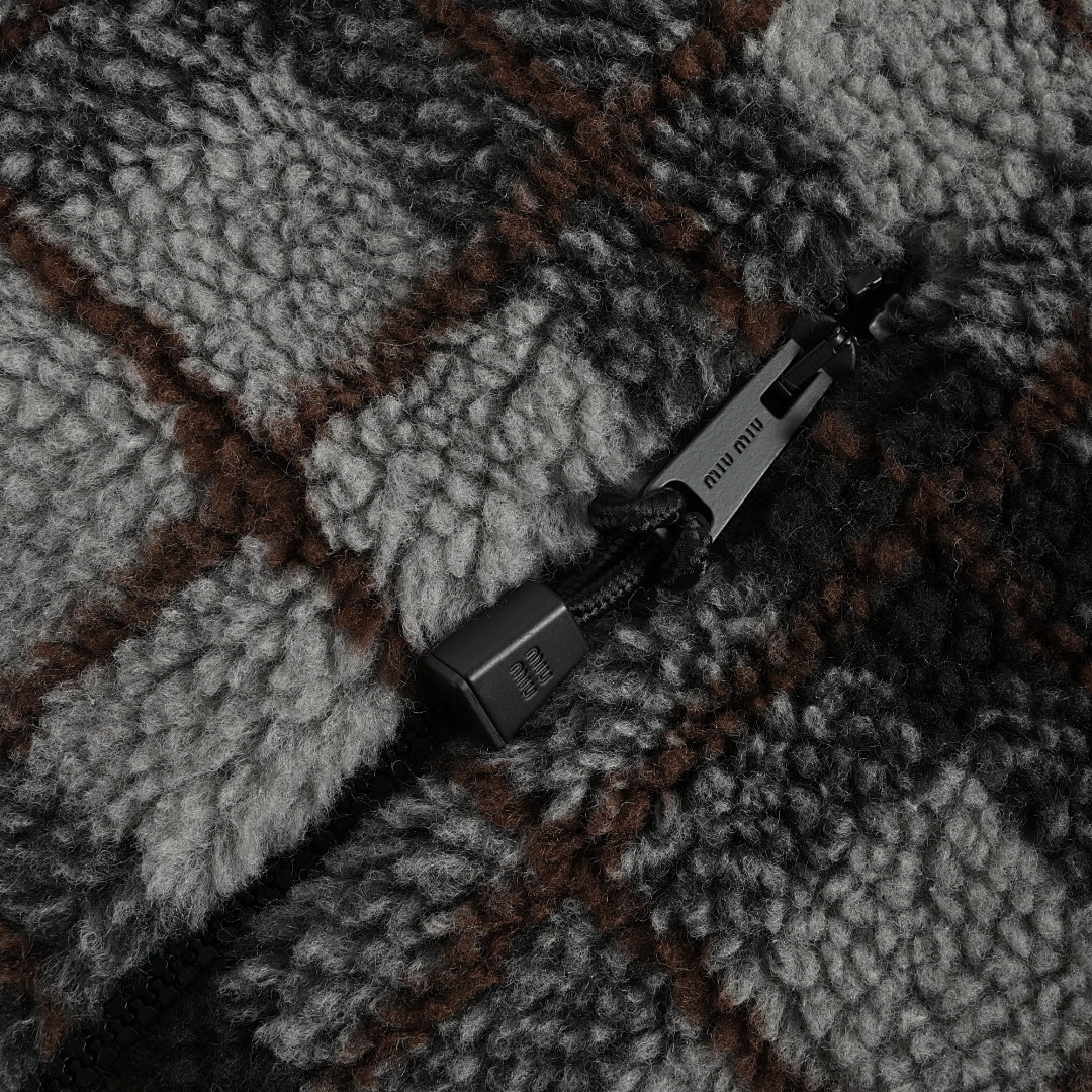 Miu Miu Jacket 058 - Gray Plaid - view 4
