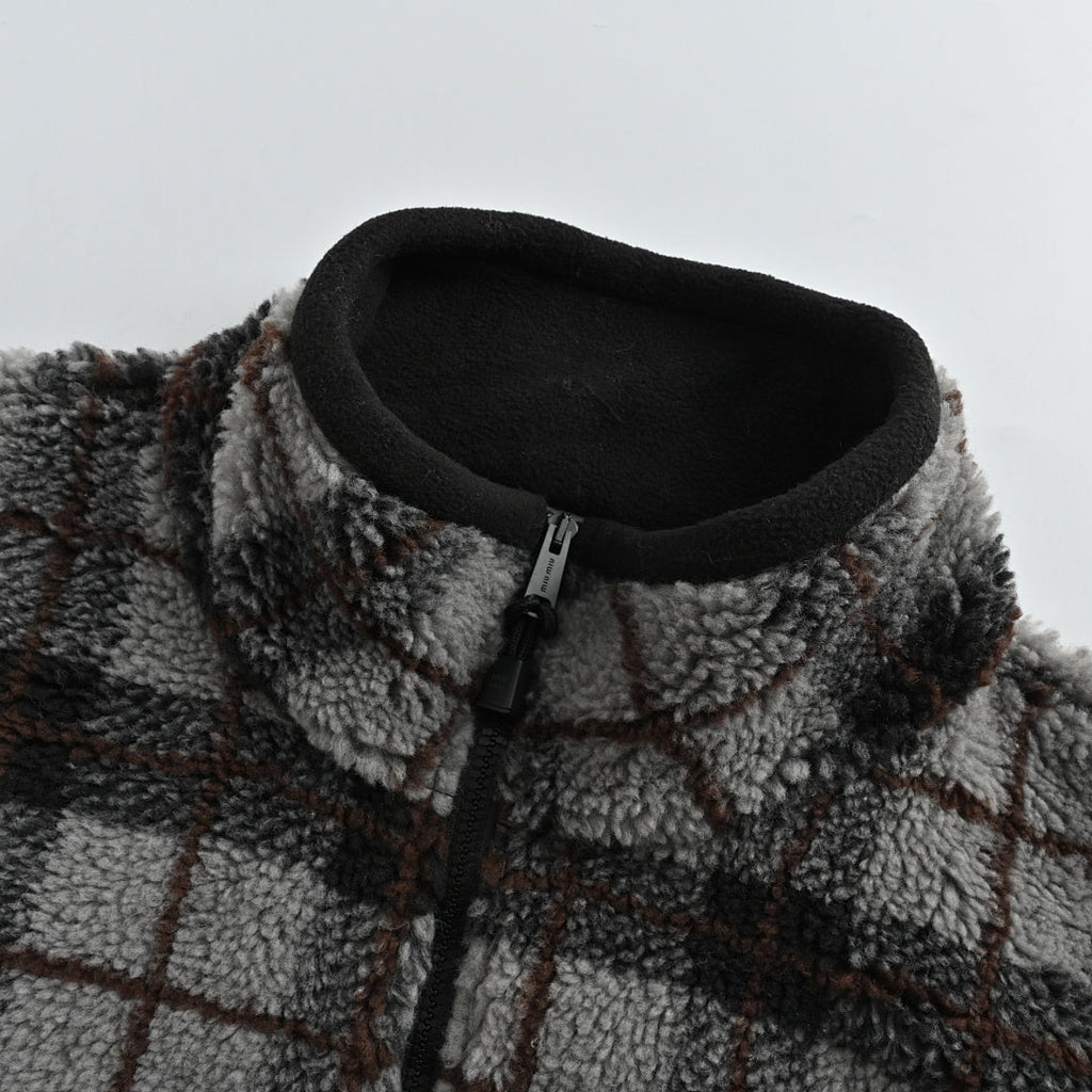 Miu Miu Jacket 058 - Gray Plaid - view 6