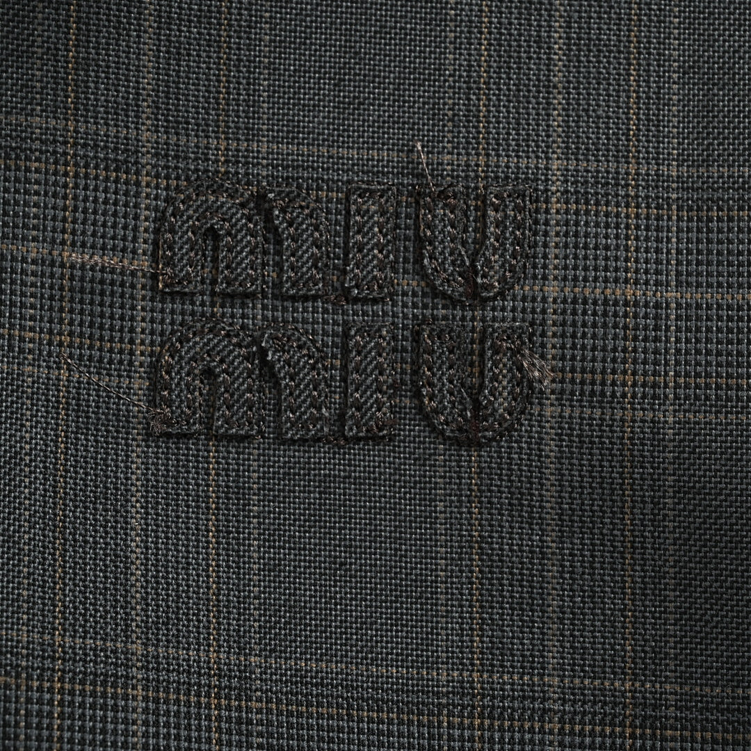 Miu Miu Jacket 051 - Charcoal Plaid - view 4