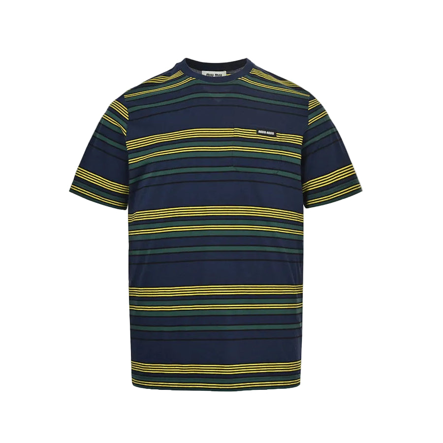 Miu Miu T-Shirt 049 - Navy / Green - view 2