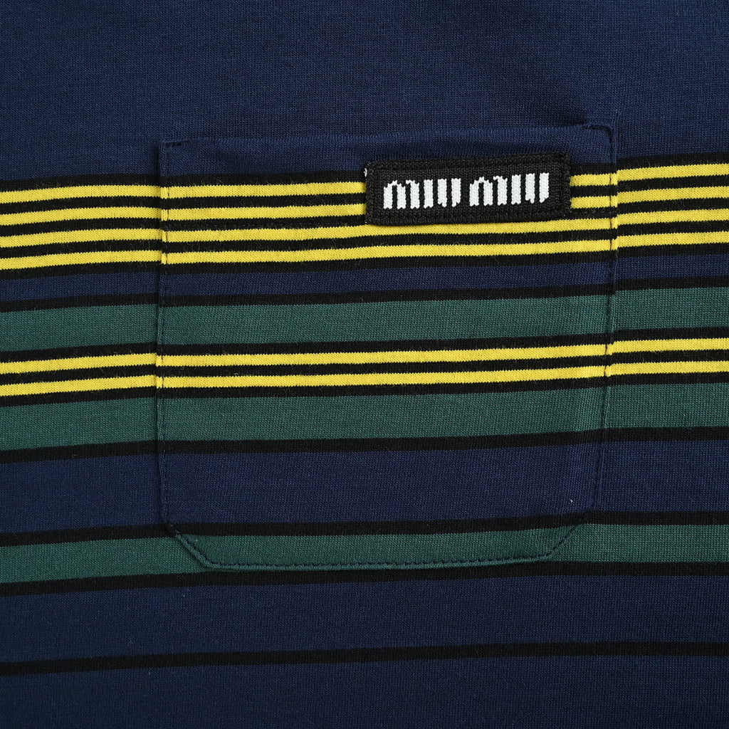 Miu Miu T-Shirt 049 - Navy / Green - view 4