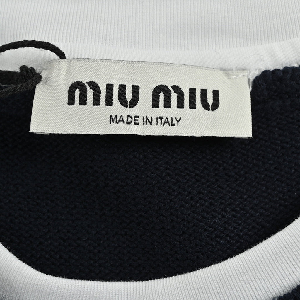 Miu Miu Sweater 040 - Navy / White - view 3