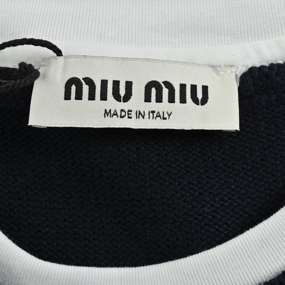 Miu Miu Sweater 040 - Navy / White - view 3