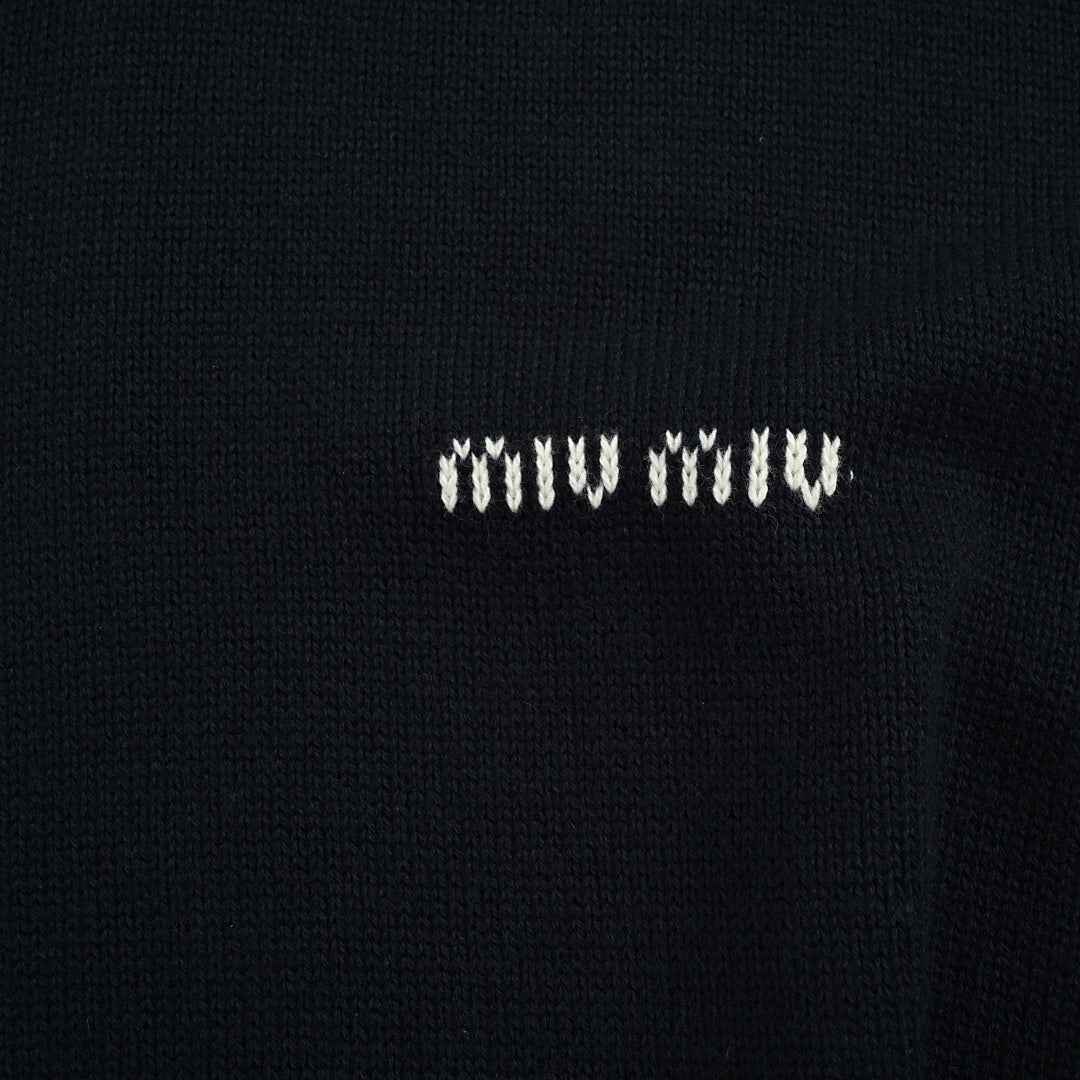 Miu Miu Sweater 040 - Navy / White - view 5