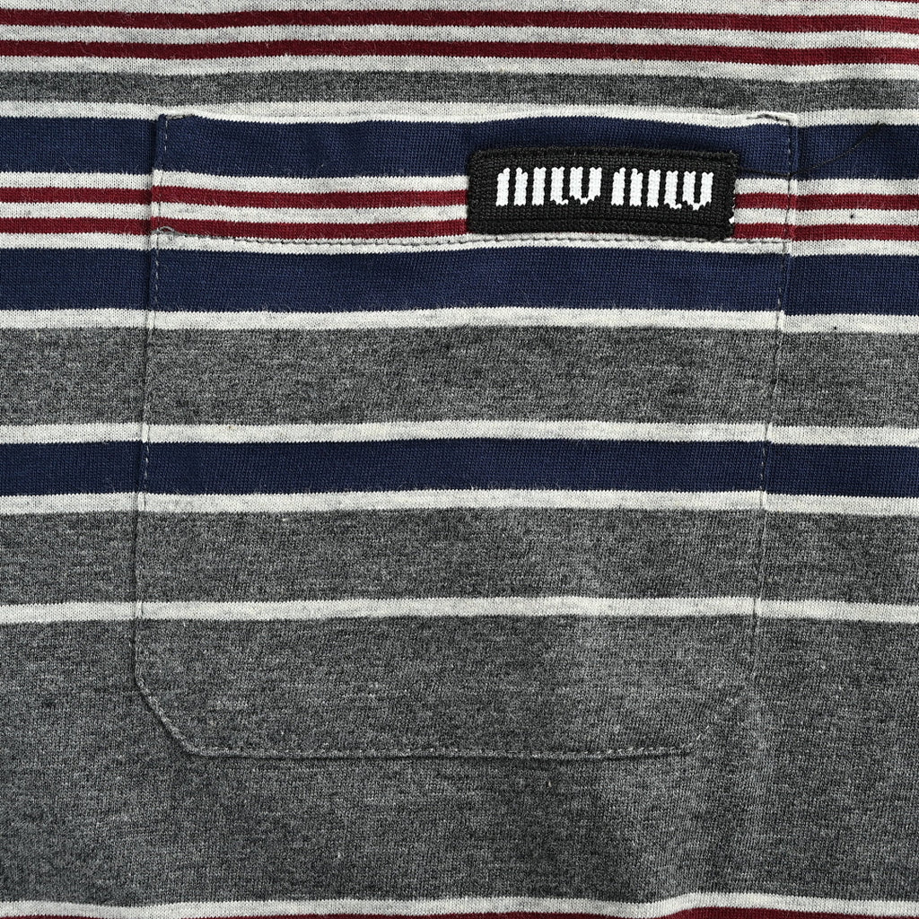 Miu Miu Long-Sleeve T-Shirt 038 - Multi Stripe - view 4