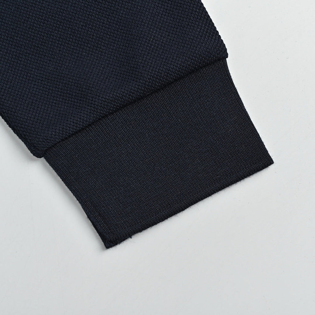 Miu Miu Long-Sleeve Polo 036 - Navy - view 3