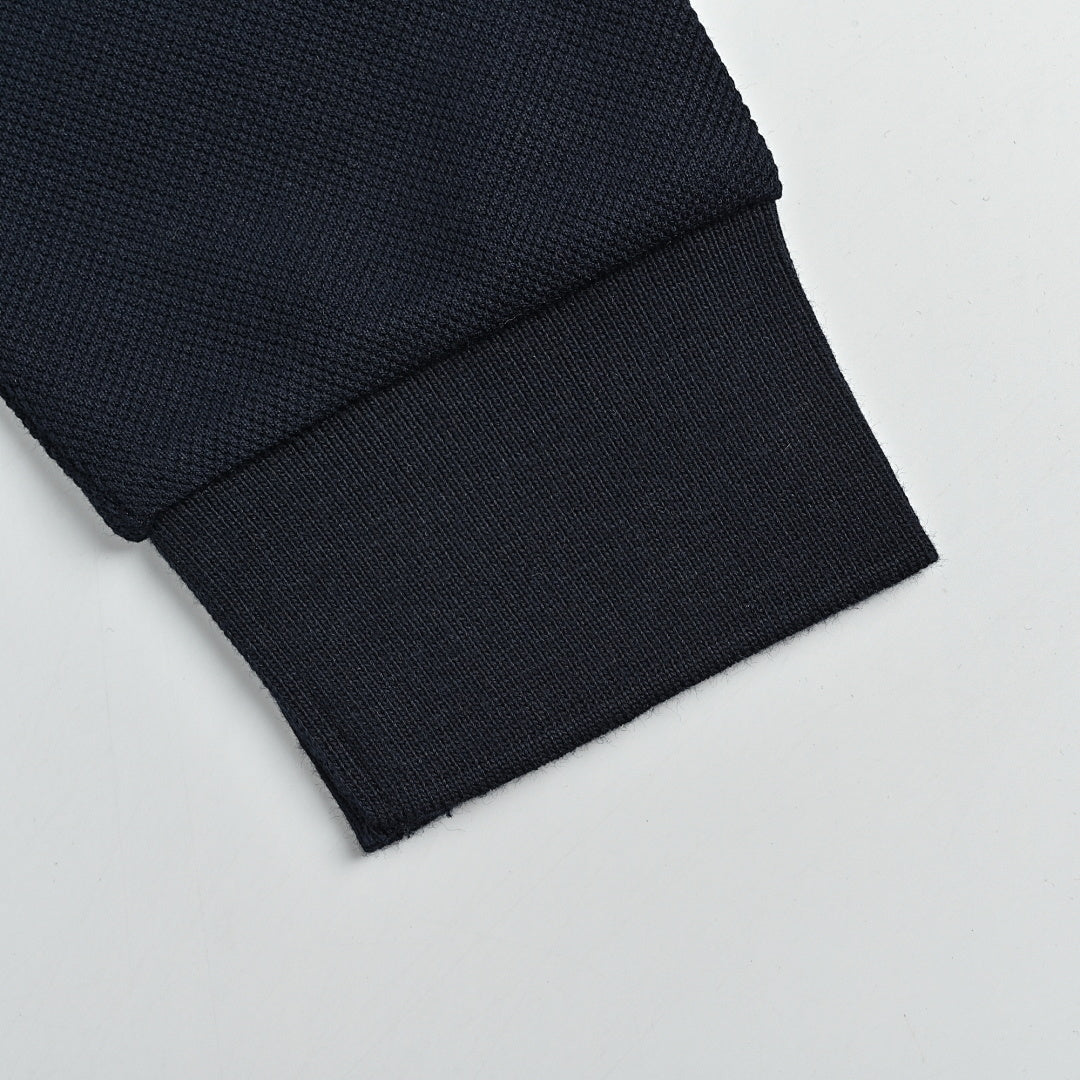 Miu Miu Long-Sleeve Polo 036 - Navy - view 3