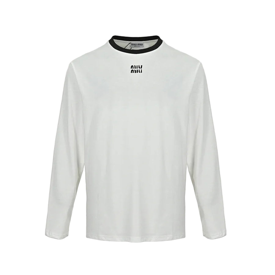 Miu Miu Long-Sleeve T-Shirt 031 - White - view 17