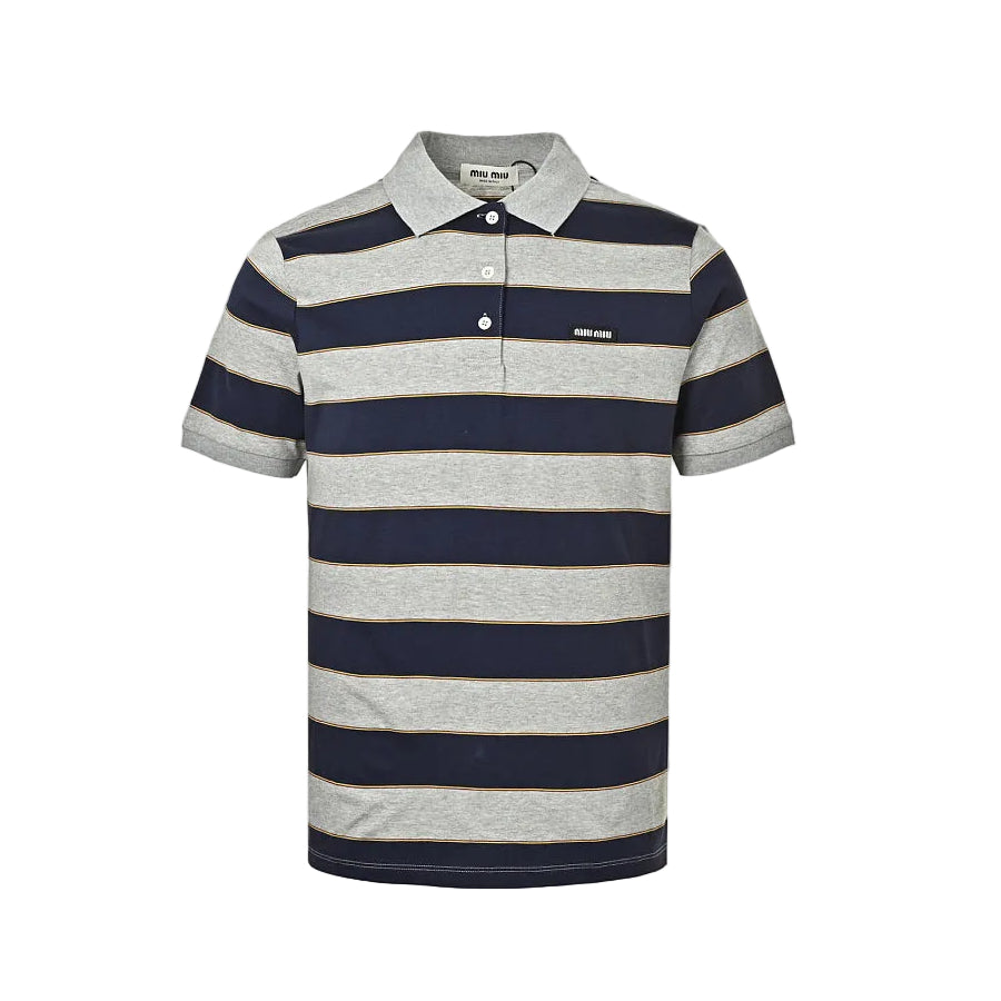 Miu Miu Polo Shirt 027 - Navy / White - view 2