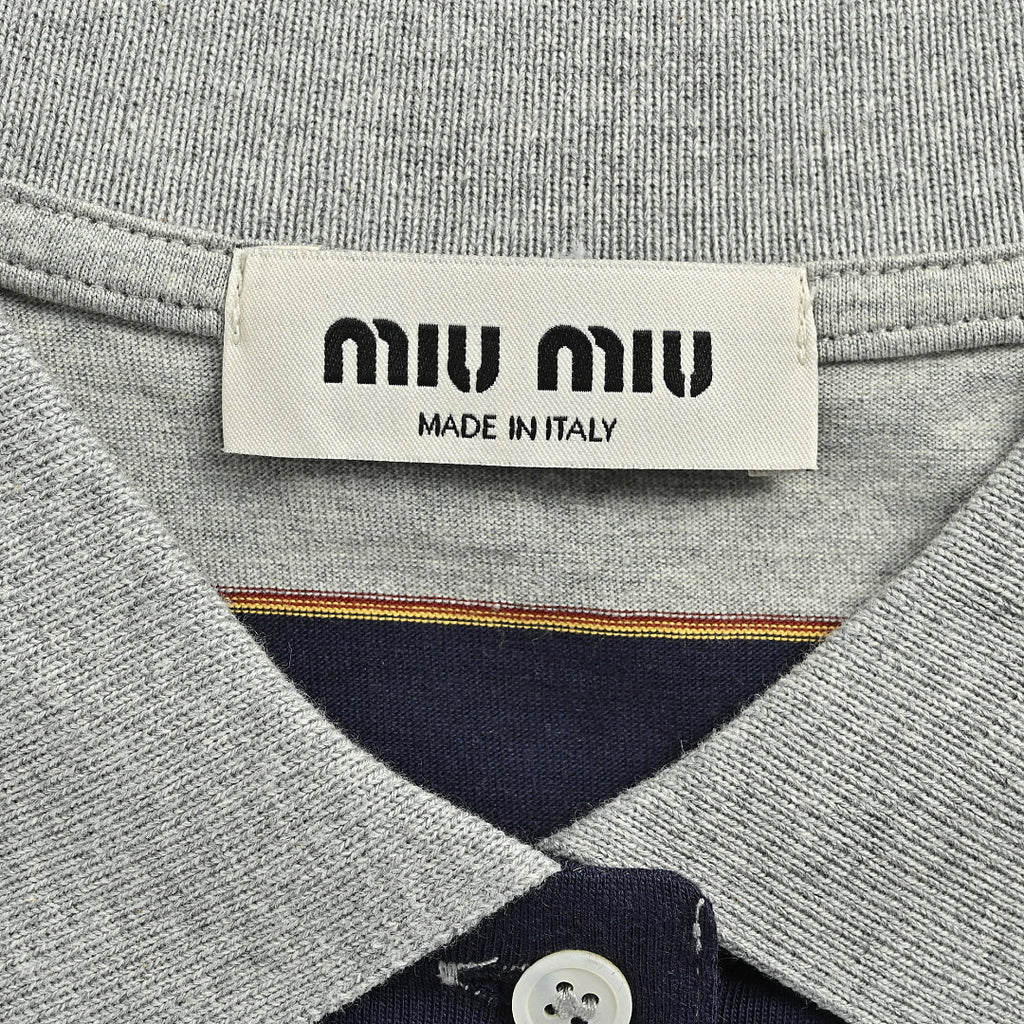 Miu Miu Polo Shirt 027 - Navy / White - view 5