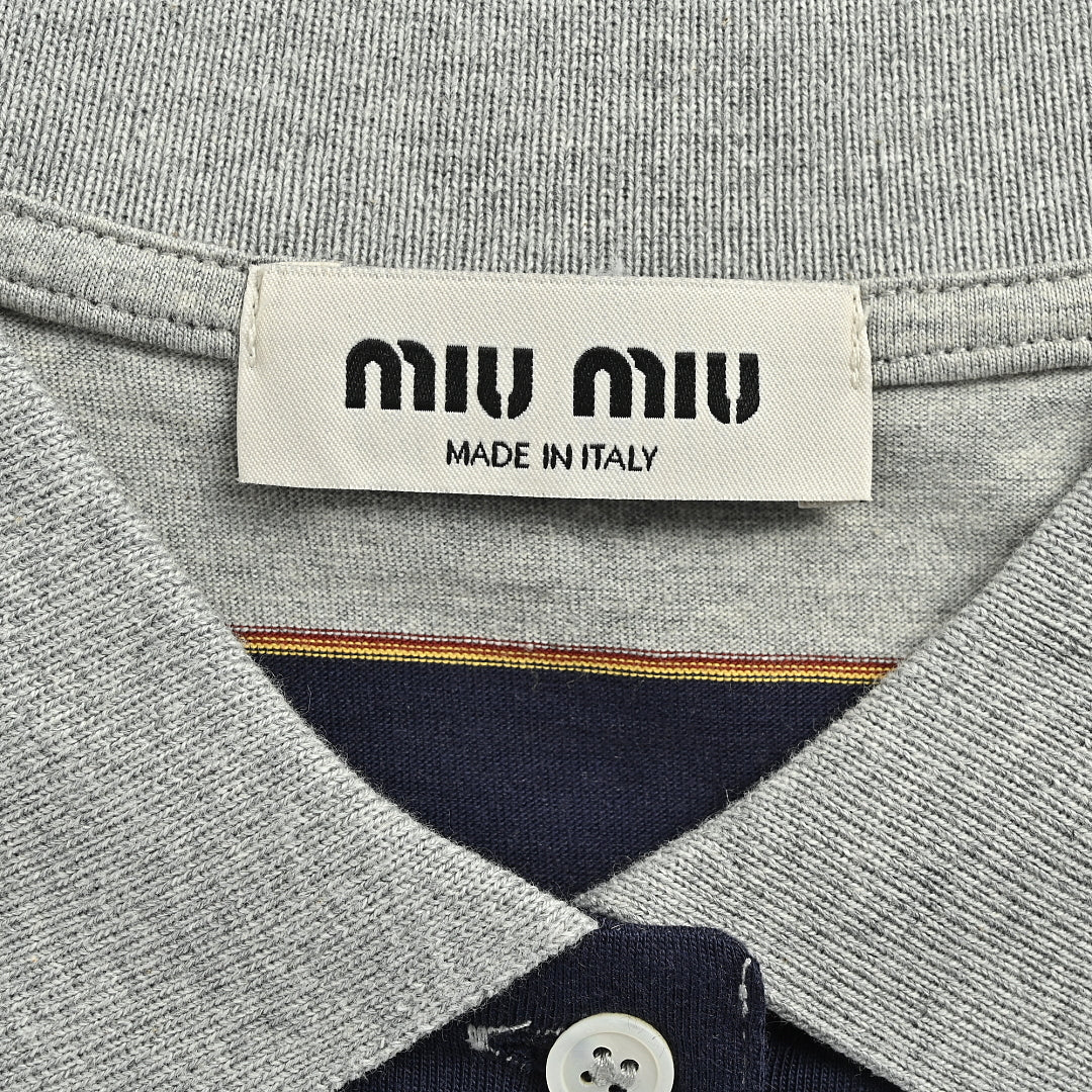 Miu Miu Polo Shirt 027 - Navy / White - view 5
